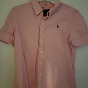 Polo by Ralph Lauren Pink Button Down Shirt with Classic Design